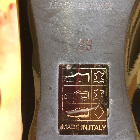 RED Ballet flats/chain T-strap/ - Picture 7 of 8